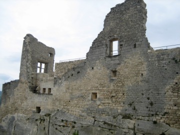 remains of de Sade's castle in Lacoste